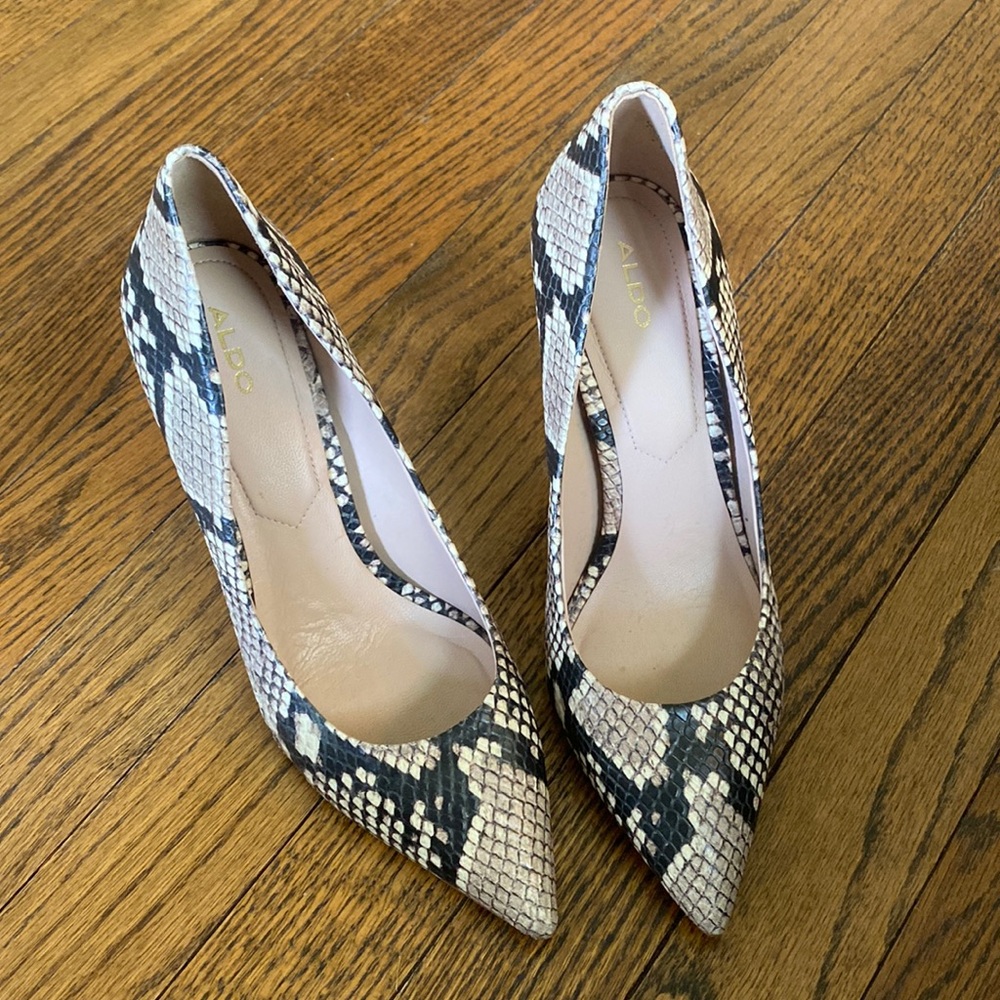 Snakeskin stilettos